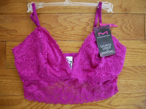 Maidenform Lightly Lined for Shaping Bralette Medium NEW Magenta Zeal - Bild 1 von 5