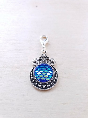 Wunderschöne Meerjungfrau Anhänger ♥ Drachenschuppe Schmuck Charms Silber - Bild 3 von 6