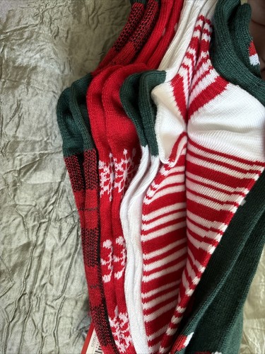 NUEVO Mujer Navidad Calcetines al Tobillo 5 Pares Wondershop Vacaciones Copos de Nieve Cuadros - Imagen 3 de 6