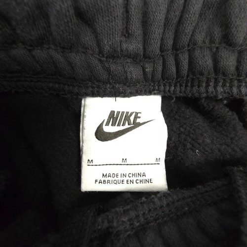 Nike Pants Mens MEDIUM Black Club Fleece Sportswear Cargo Elastic Waist Size M - Picture 6 of 14