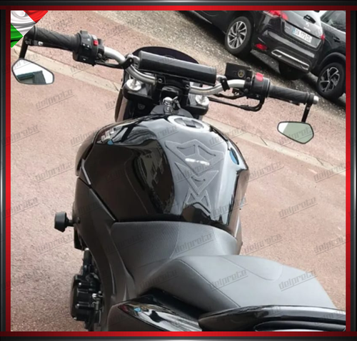 SPECCHIETTI RETROVISORI MANUBRIO COPPIA PER MOTO SCOOTER BAR END NERO CAFE RACER - Imagen 5 de 6