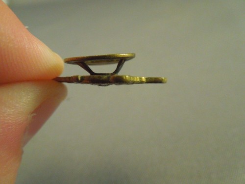 Vintage USNR Navy Eagle & Anchor Lapel Pin Button Cover - Picture 4 of 5