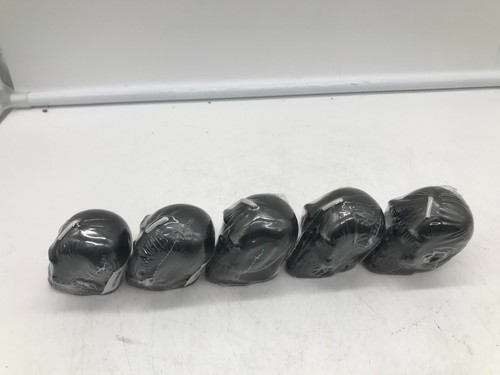 At Home 2.5in Halloween Black Skull Tealight Candles Pk of 5 AA01B06034 - Picture 6 of 10