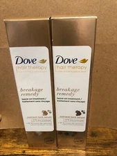 Lot of 2 - Dove Hair Therapy Breakage Remedy Leave On Treatment, 3.38 Oz