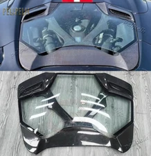 Real Carbon Engine Transparent Hood Engine Tail Cover Fit For Ferrari 488 Spider
