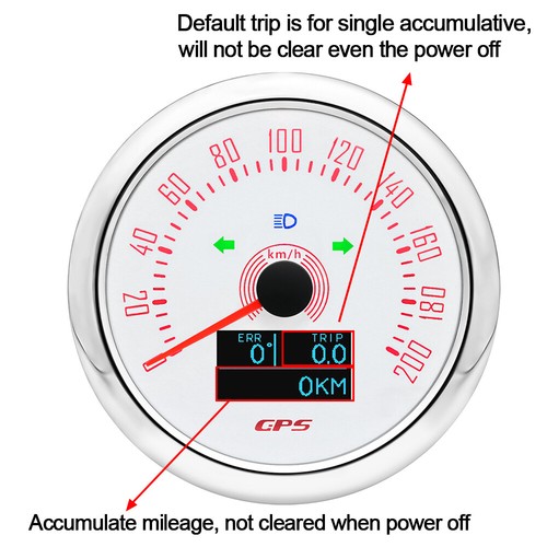 6 Gauge Set 85mm GPS Speedometer 200km/h Tacho&52mm Fuel Oil Press Temp Volt - Picture 2 of 22