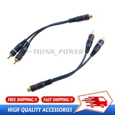 RCA 1 Male To 2 Female RCA 1 Female to 2 Male Audio Y-Converter Splitter Adapter