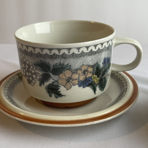 Tazas de café tazas de té platillos Gobel Oeslauer Manufaktor BORGOÑA Baviera W Alemania - Imagen 2 de 8