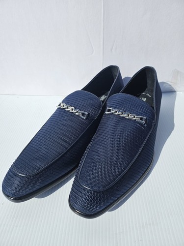 Stacy Adams Men’s Tazio Moc Toe Slip-On Navy - Picture 1 of 5