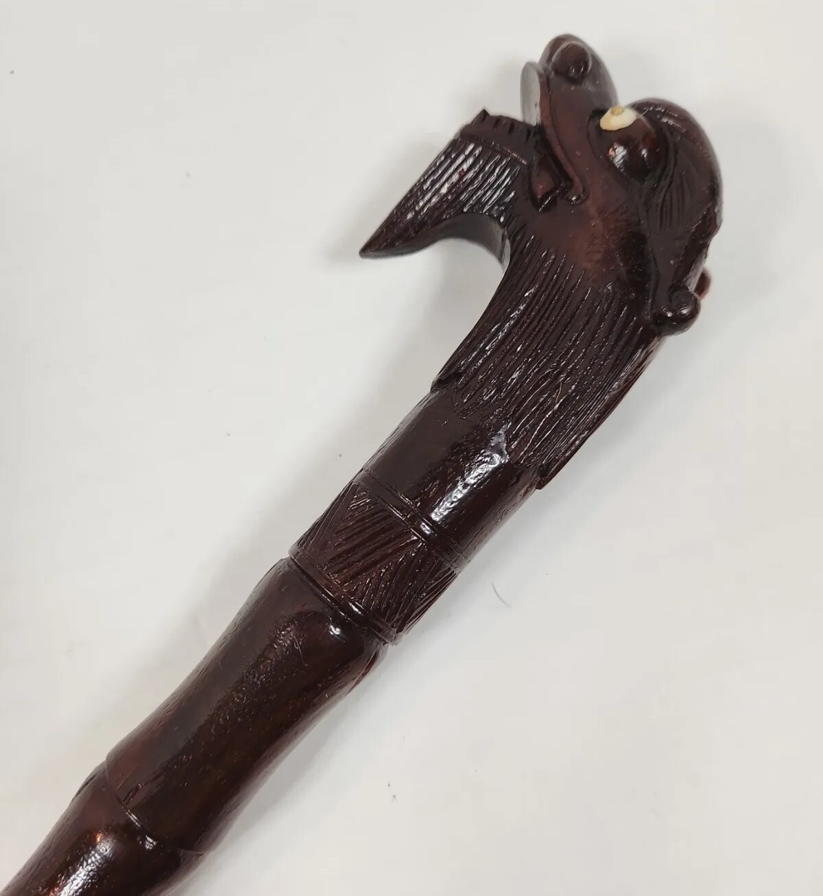 VINTAGE VIETNAM WAR ERA HAND CARVED WOODEN DRAGON SHORT TIMERS SWAGGER