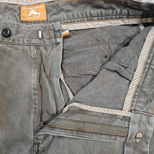 Tommy Bahama Chino Pants Men's 33x32 Trouser Olive Green Pima Cotton Vtg Washed - Picture 11 of 16