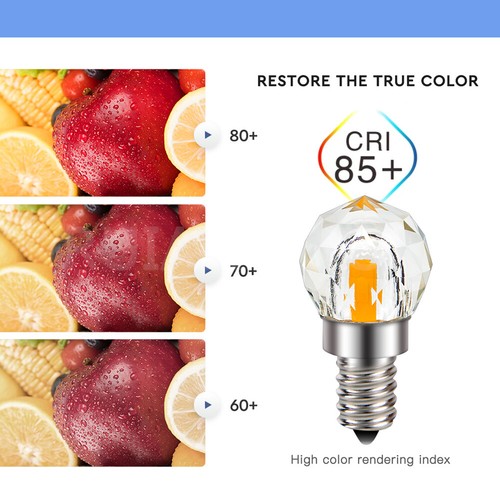2X E12 LED Chandelier Lamp Cob Refrigerator Home Bulb 100V 120V White Warm White - Picture 5 of 10