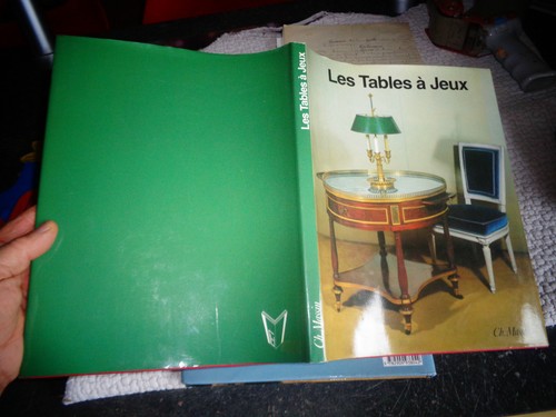 LES TABLES de JEUX PM Favelec Bois Pyrogravée Sculpté Marqueterie Ebène Acajou - Picture 1 of 7