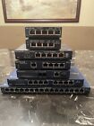 NETGEAR LOT 7 GIGABIT INTERNET SWITCH MODEL DS116 SW108 PE102 RP114 FS105 GS105