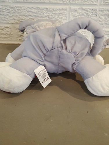 Vintage 1987 Fisher Price Puffalump Gray Christmas Holiday Mouse Plush Stuffed - Picture 9 of 12
