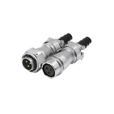 WY20 3-pin 25A 500V Aviation Straight Double Cable Plug Double Cable Socket