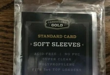 Lot of 25 Cardboard Gold Soft Sleeves - New Repackaged - Save Up to 20%