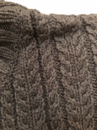 New Timberland Mens Cable Knit Gray Crew Neck Size XL Cotton Sweater - Picture 4 of 5