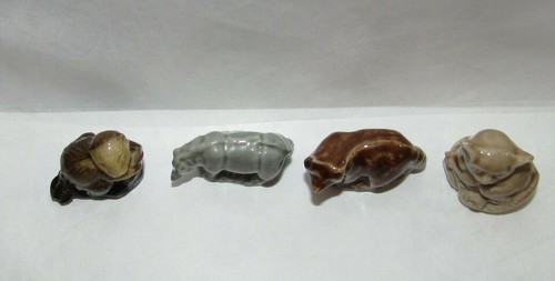 WADE WHIMSIES ENGLAND RED ROSE TEA ANIMALS SERIES 4 PIECE FIGURINE SET - Picture 3 of 3