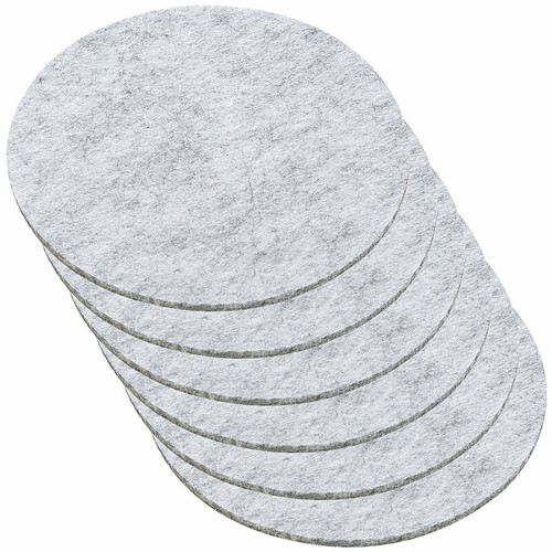 12er-Filz-Set: 6 Matten mit 45x30cm & 6 Untersetzer m. 10cm, hellgrau - Bild 3 von 11