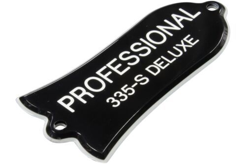 Gravierte ""PROFESSIONAL 335-S DELUXE"" Truss Rod Abdeckung für Gibson Gitarren 2-lagig B/W - Bild 2 von 2