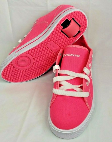 Niños/Jóvenes Heely's Rosa/Blanco Con Cordones Nuevo Con Etiquetas Jóvenes Tallas 5, 6 1058-P/W - Imagen 4 de 4
