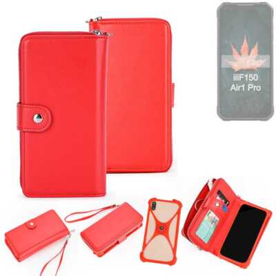Geldbörse Handyhülle iiiF150 Air 1 Pro Plus Schutzhülle Etui Wallet Case rot