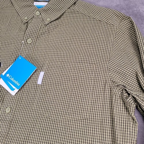 Columbia Out and Back Long Sleeve Button Up Shirt Gingham Check Mens L - Picture 13 of 13