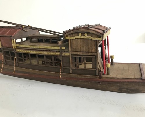 Kit modelo de barco de madera tradicional chino/japonés 1/50 520 mm barco lago - Imagen 2 de 13
