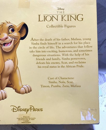 Disney Parks - The Lion King Collectable Figures Set - Rare Vintage - New Sealed - Picture 11 of 12