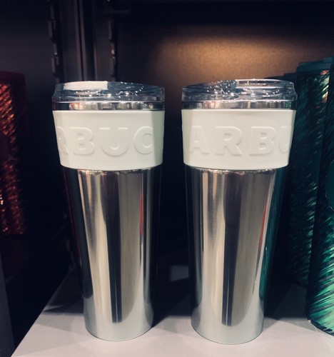 Starbucks Mint Green Stainless Cup Steel Rubber Grip Cold Brew Tumbler New - Picture 3 of 9