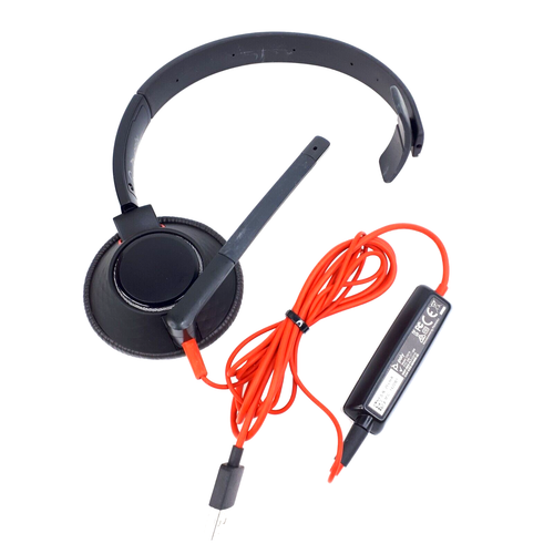 Plantronics C5210T Mono Headset W/ Detachable C5210 USB Adapter Lot of 10 E5145 - Picture 2 of 15