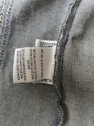 COMMA, Kurze Denim Jeans-Jacke blau Reverskragen Langarm Gr. 38 - Bild 4 von 6