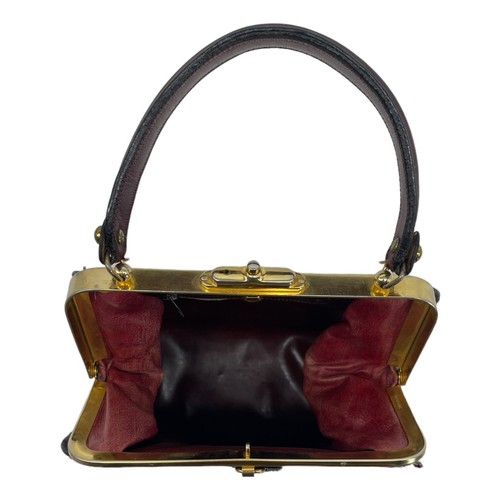Bolso de Mano Pequeño de Cuero Hecho a Mano Años 60 70 ETIENNE AIGNER RARO - Imagen 17 de 19