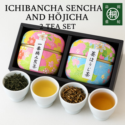 Premium Japanese Green Tea Gift Set (2 Cans)   Shizuoka Tea in Reusable Cute Tin