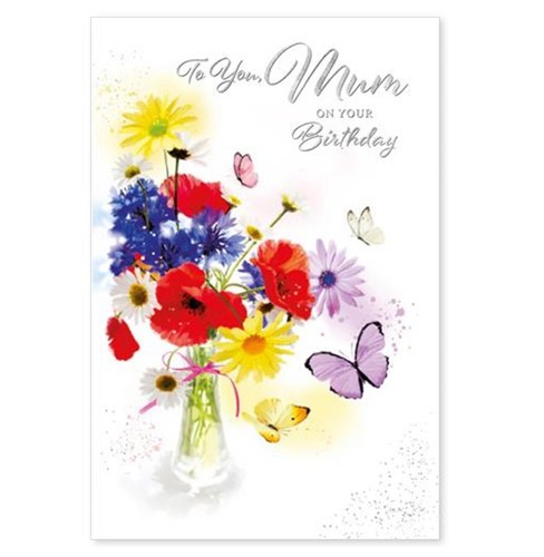 MUM Birthday Card *VARIOUS DESIGNS* Size: 9"x6" - Female Ladies Women Mom - Picture 5 of 15