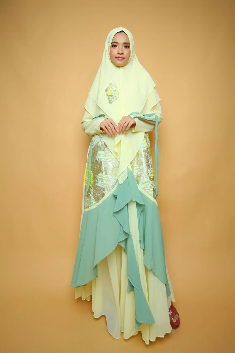 Hijab with yellow dress discount