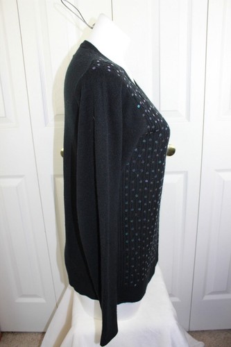 Womens Susan Graver Style Size small black pullover sweater Sequin front - Picture 3 of 4