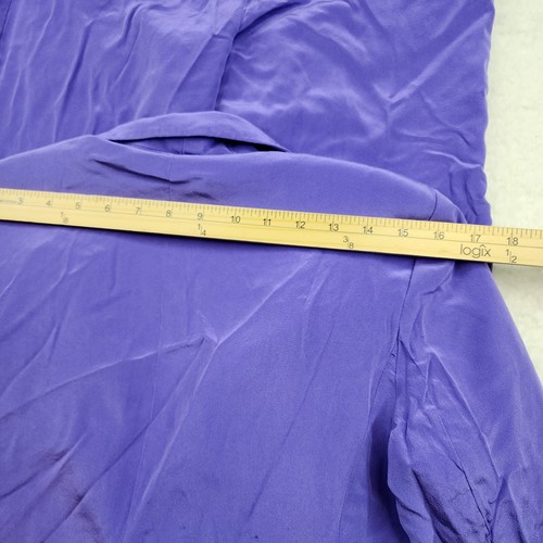 Vintage Adolfo Studio 2tlg Seidenanzug 8 Petite Purple Hose Sakko Old Money - Bild 7 von 14