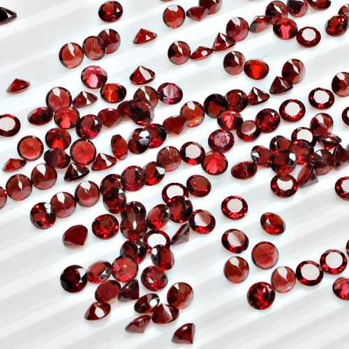 Wholesale Lot of 2.5mm Round Facet Mozambique Garnet Loose Calibrated Gemstone - Picture 10 of 10