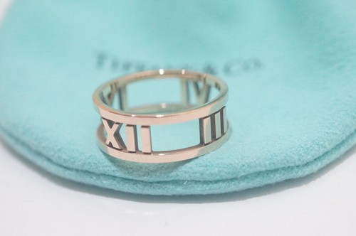 Tiffany & Co. AU750 18K Rose Gold Open Atlas Ring 7" - Picture 5 of 6