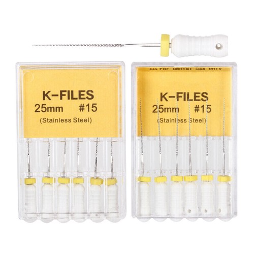 Dental Stainless Steel Endodontic Root Canal H/K/R Files 21/25/31mm Hand Use - Picture 11 of 49