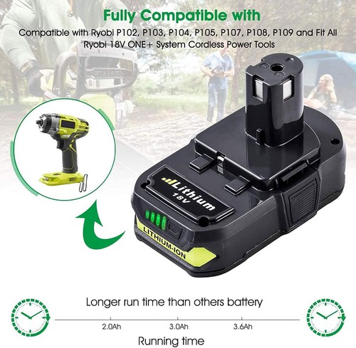 2.5Ah 18V Replace For RYOBI P108 P107 High Capacity Battery 18 Volt Li-Ion - Picture 21 of 21