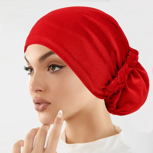 Velvet Women Hijab Hair Loss Caps Underscarf Muslim Turban Chemo Cancer Hats - Picture 5 of 31