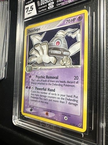 2005 Pokémon Dusclops Holo Holographic EX Deoxys 7 /107 HGA 7.5 NM+ - Picture 4 of 12