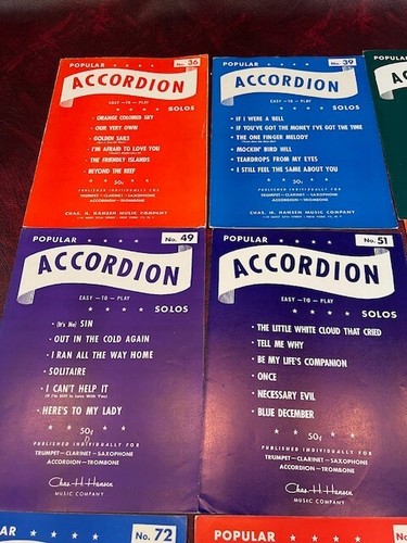 Accordion Sheet Music Books-lot of 12, Over 70 songs! - Picture 2 of 5