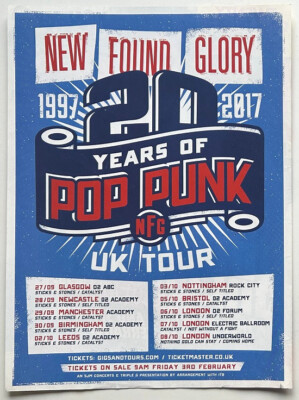 NEW FOUND GLORY - TOUR DATES 2017 Full page UK magazine ad