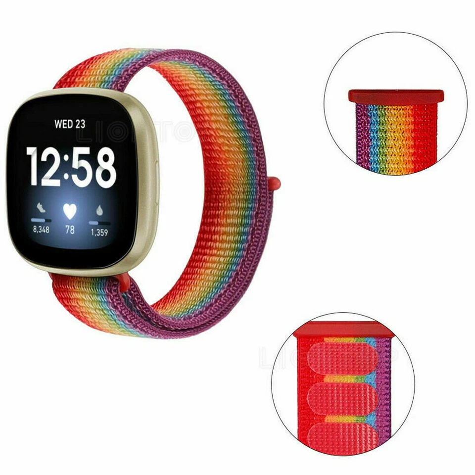 For Fitbit Versa 3 / Sense Replacement Woven Nylon Sport Watch Band Wrist Strap - Image 4 of 4