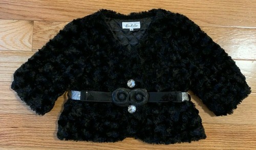 French Cat Fur Vest Jacket Girl Size 110