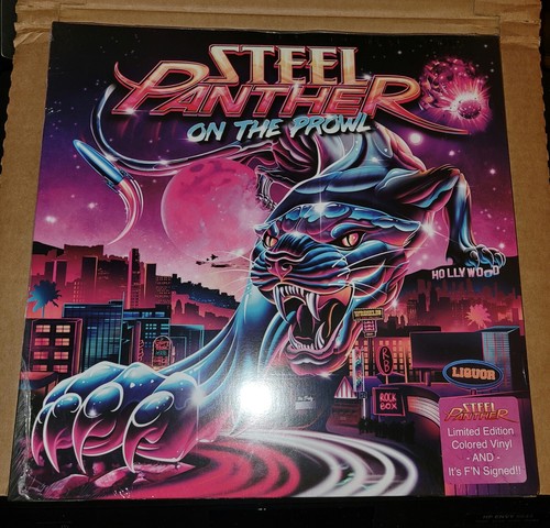 Steel Panther On The Prowl Ltd. Edition Pink Vinyl with Full Band signed insert - Picture 2 of 4